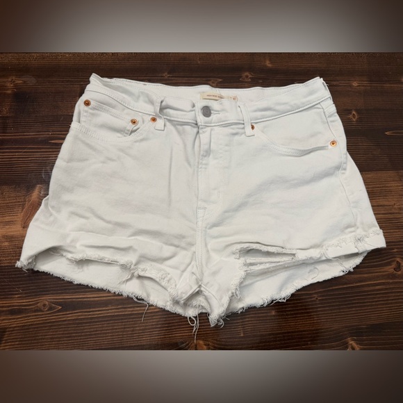 Levi's Pants - Levi's Women’s Hi Waist‎ White Denim Cutoff Shorts for Women Size 31